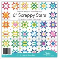 Bloco de Moldes para Patchwork Scrappy Stars 6 pol. LGD-113 Bloco de Moldes para Patchwork Scrappy Stars 6 pol. LGD-113