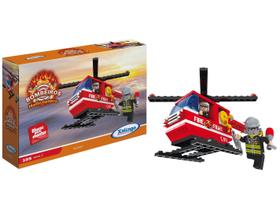 Bloco de Montar 105 Peças Bombeiros Helicóptero - Xalingo Bloco de Montar 105 Peças Bombeiros Helicóptero - Xalingo