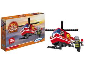 Bloco de Montar 105 Peças Bombeiros Helicóptero - Xalingo