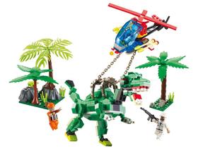 Bloco de Montar 289 Peças Xalingo - Dino Saga Captura Rex