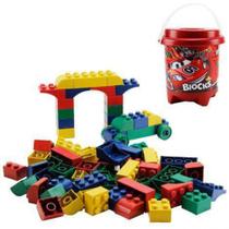 Bloco de Montar 66 Pecas Blocks Balde Sortidos - EverGreen