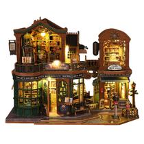 Bloco de Montar Brastoy Livraria Crepúsculo em Madeira Luzes LED e Montagem DIY Decoração Bloco de Montar Brastoy Livraria Crepúsculo em Madeira Luzes LED e Montagem DIY Decoração