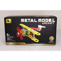 Bloco De Montar Brinquedo Avião De Metal Réplica Decoração Enfeite