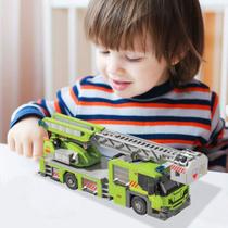 Bloco de Montar Caminhão de Bombeiros 824 peças Decoração Brinquedo Educativo Infantil Adolescente Adulto Conjunto de Construção