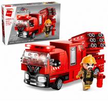 Bloco De Montar Caminhão De Bombeiros - Coleção Mine City Bloco De Montar Caminhão De Bombeiros - Coleção Mine City