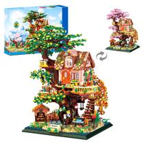 Bloco de Montar Casa na Árvore 3196 peças 2 em 1 Brastoy Brinquedo Educativo Infantil Decoração Colecionável