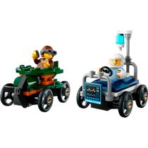 Bloco de Montar - City Carro de avião vs cama de hospital - 70 peças - LEGO Bloco de Montar - City Carro de avião vs cama de hospital - 70 peças - LEGO
