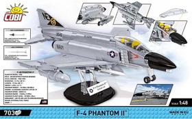 Bloco de Montar Cobi Caça Americano F-4 Phantom II 703 peças