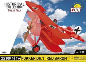 Bloco de Montar Cobi Fokker Dr.1 Barão Vermelho 221 Peças