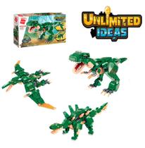 Bloco de montar - combo dinossauros qman 3 em 1 unlimited ideas