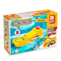 Bloco de Montar Construtores Lancha de Apoio 30 Peças - Polibrinq Bm039