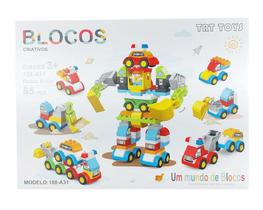 Bloco de Montar Criativo Carros 85 Peças
