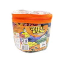 Bloco de montar crie e brink bolsa media 140 pç imaginação Bloco de montar crie e brink bolsa media 140 pç imaginação