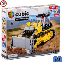 Bloco de Montar Cubic Escavadeira 231 Peças Multikids BR1490