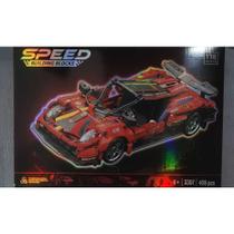 Bloco de Montar de Carro Esportivo Speed 1:18 - Estilo Lego Technic +450 Peças -