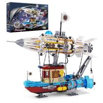 Bloco de Montar de Encaixe Nave Barco Voador com Turbo 1256 peças Decoração Brinquedo Educativo Infantil Adolescente Adulto Conjunto de Construção Bloco de Montar de Encaixe Nave Barco Voador com Turbo 1256 peças Decoração Brinquedo Educativo Infantil Adolescente Adulto Conjunto de Construção