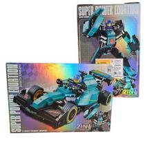 Bloco de Montar F1 2 em 1 Carro de Fórmula 1 que Vira Robô Colecionável Bloco de Montar F1 2 em 1 Carro de Fórmula 1 que Vira Robô Colecionável