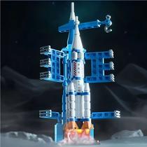 Bloco De Montar Foguete Espacial Base Lançamento 130 Peças 130 Foguete