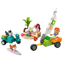 Bloco de Montar - Friends Aventura com Cães Surfistas e Motocicleta- 113 peças - LEGO