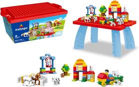 Bloco de Montar Grande Box 2 em 1 100 Peças Xalingo Bloco de Montar Grande Box 2 em 1 100 Peças Xalingo