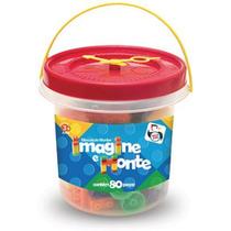 Bloco de Montar Imagine e Monte 80 pecas Picapau - Pica Pau