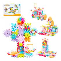 Bloco de Montar Infantil Brastoy 165 Peças Brinquedo de Construção Encaixe Educativo Criativo