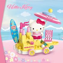 Bloco de Montar Keepplay Banho de Sol Hello Kitty e Amigos