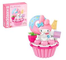 Bloco de Montar Keepplay Cupcake de Morango da My Melody Hello Kitty e Amigos