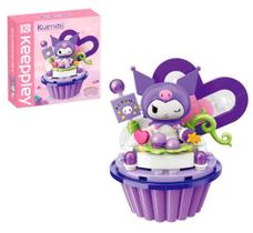 Bloco de Montar Keepplay Cupcake de Uva da Kuromi Hello Kitty e Amigos