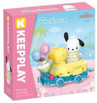 Bloco de Montar Keepplay Festa na Piscina Pochaco Hello Kitty e Amigos