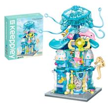 Bloco de Montar Keepplay Loja de Aquários City Corner 358 peças Bloco de Montar Keepplay Loja de Aquários City Corner 358 peças