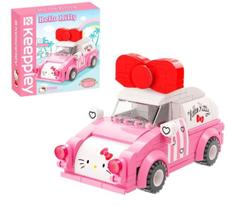 Bloco de Montar Keepplay Mini Carro Hello Kitty e Amigos