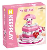 Bloco de Montar Keepplay Mousse de Morango My Melody Hello Kitty e Amigos