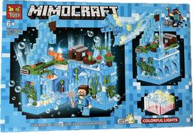 Bloco De Montar Lego Minecraft Barato - Dragão De Gelo - com Luz - 330 Peças