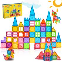 Bloco de Montar Magnético Para Crianças Com 120 Peças Brastoy Brinquedo Educativo Infantil Bloco de Montar Magnético Para Crianças Com 120 Peças Brastoy Brinquedo Educativo Infantil