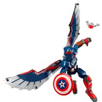 Bloco de Montar - Marvel - Figura do Capitão América - 359 peças - LEGO