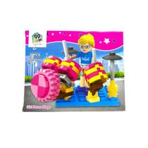 Bloco de Montar Meninas Bateria 99 Toys 70 Peças Cor:Color Bloco de Montar Meninas Bateria 99 Toys 70 Peças Cor:Color