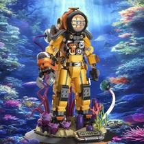 Bloco de Montar Mergulhador 1287 peças Decoração Brinquedo Educativo Infantil Adolescente Adulto Conjunto de Construção