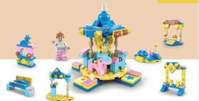 Bloco de Montar Mini Carrossel Encantado 159 pçs - Bloxi