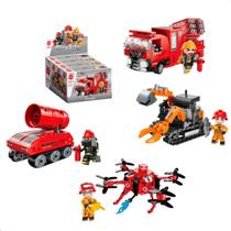 Bloco de montar Set Bombeiro em Ação Mine City Qman 12021-QM000013