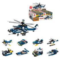 Bloco de montar Set Combat Zones Series Militar - 8 caixas montam 1 Qman 1803-QM000083