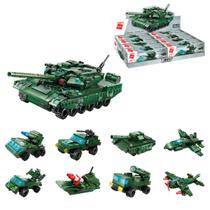 Bloco de Montar Set Combo Trans Militar 8 em 1 Keepplay