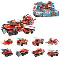 Bloco de montar Set The Legend of Chariot Bombeiro 8 caixas montam 1 Qman 1410-QM000150