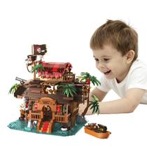 Bloco de Montar Taberna Pirata 1312 peças Decoração Brinquedo Educativo Infantil Adolescente Adulto Conjunto de Construção Bloco de Montar Taberna Pirata 1312 peças Decoração Brinquedo Educativo Infantil Adolescente Adulto Conjunto de Construção