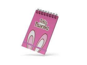 Bloco de Notas 10x15cm - Páscoa - Orelha do Coelho - Rosa