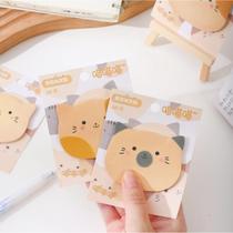 Bloco de Notas Adesivas 30 folhas Gatinho Recado Anotações Sticks Sortidos Papelaria