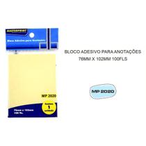 Bloco de Notas Adesivas Amarelo 76x102mm com 100 Folhas Masterprint MP2020 Bloco de Notas Adesivas Amarelo 76x102mm com 100 Folhas Masterprint MP2020