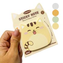 Bloco de Notas Adesivas Gatinho Fofo Gato Kawai Sticky Note