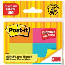 Bloco De Notas Adesivas Post-it 4 Blocos 50 Folhas 3M