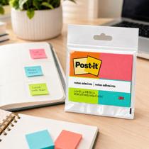 Bloco de Notas Adesivas Postit Tropical 38x50mm 200 Folhas 3M Bloco de Notas Adesivas Postit Tropical 38x50mm 200 Folhas 3M